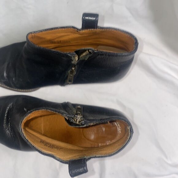 Madewell Billie Ankle Booties Heel 7 Black Leather Casual Zip Romania - Picture 5 of 11